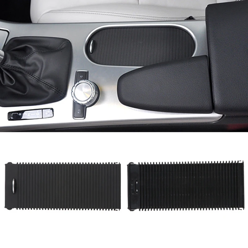 

Central Control Armrest Roller Car Curtain Center Console Cover Slide Water Cup Drinks Holders For Mercedes Benz SLK SLC W172