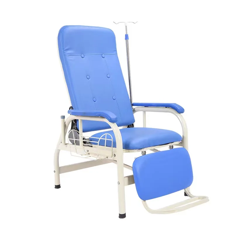 

Manufacturer Sale Cheap Medical Manual Chair Foldable Manual Elderly Reclining Waiting Chair Patient Transfusion Infusion Chair