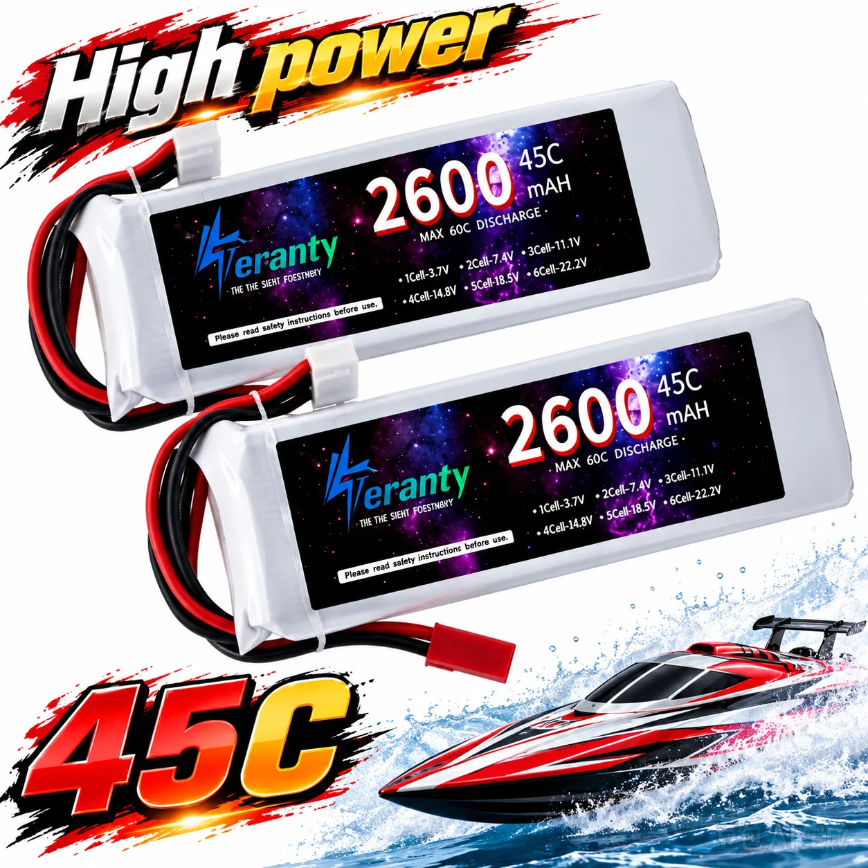 3S 45C 11.1V LiPo Battery XT60 for FPV Drone, High Discharge RC Pack 1500 1800 2200 2600 3000 mAh, Freestyle Quads