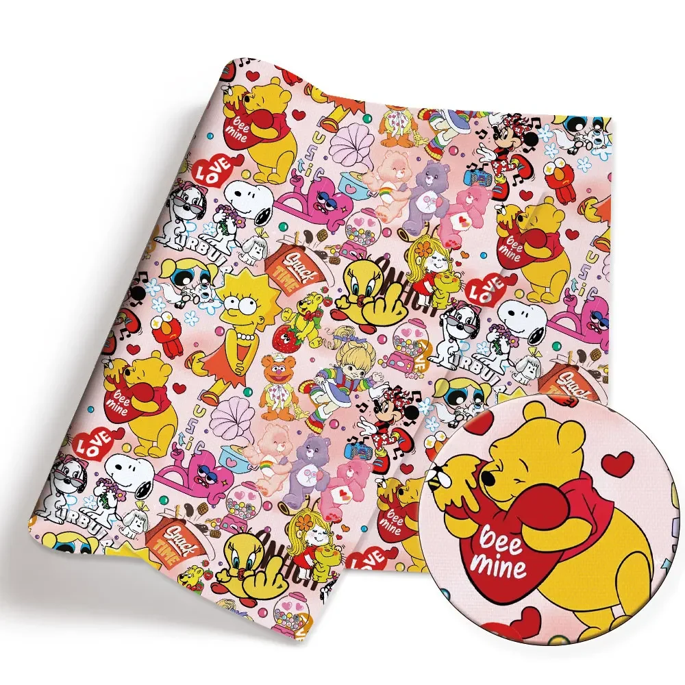 폴리 에스터 코 튼 만화 패브릭 140*50cm 수 제 바느질 패치 워크 퀼트 아기 드레스 홈 시트 인쇄 패브릭 바느질 어린이