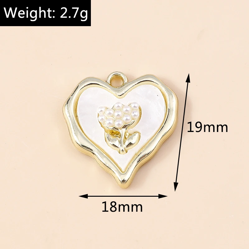Leslie 4 Stück 16 x 18 mm wunderschöne goldfarbene Kristall-Anhänger mit blühenden Rosen für handgefertigte DIY-Halsketten, Ohrringe, Anhänger, Hochzeitsschmuck – Detail 12