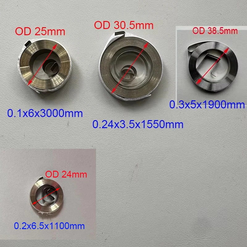 Spiral Flat Wire Constant Force Starting Machine Spring Child Seat Safety Belt Spring Coil Spring 0.18--0.5mm Thickness