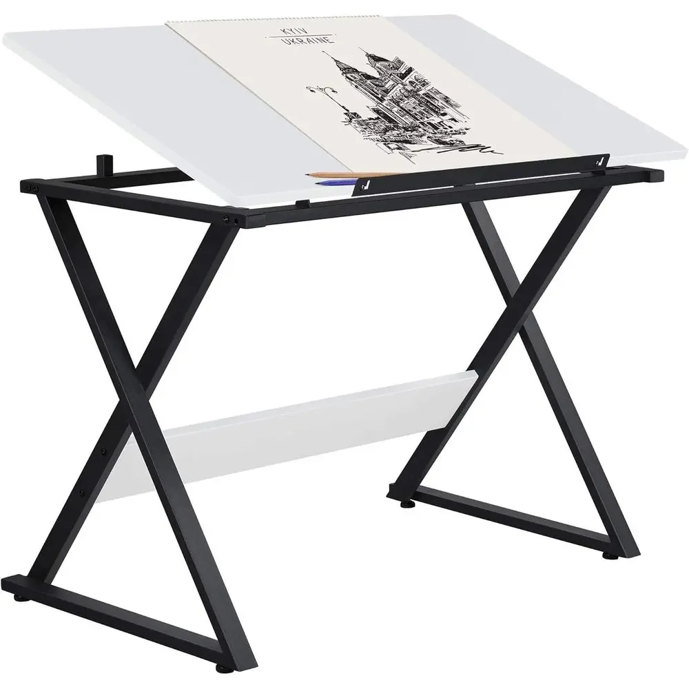 Drating Table or Artists Art Desk Ding Painting Studying Table w/ed Tabletop Art Crat Work Station or Adults Home Oice School Us