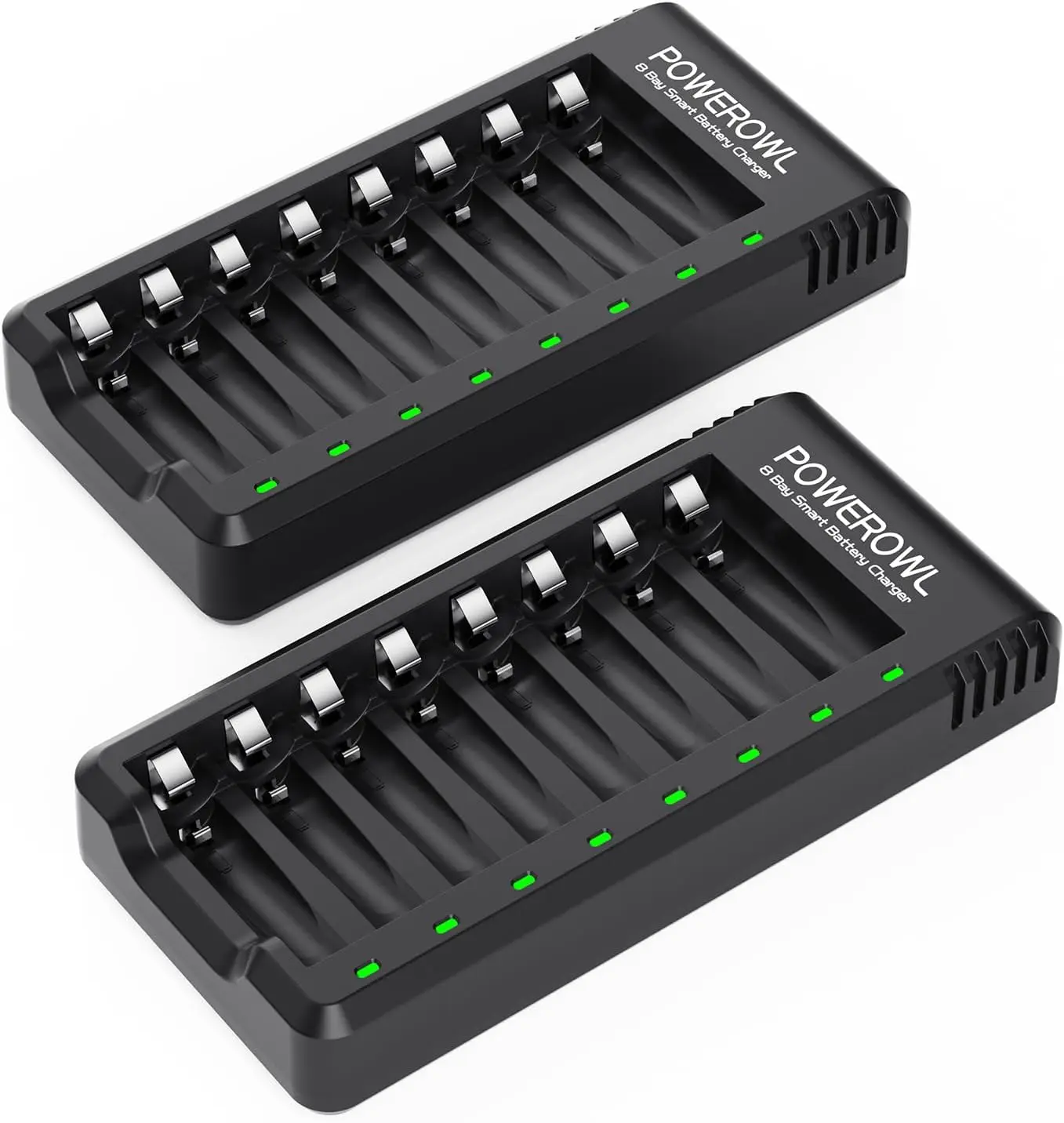 

8-откидной аккумулятор AA AAA, 2 шт., высокоскоростная зарядка через USB, независимый слот, для Ni-MH Ni-CD аккумуляторов