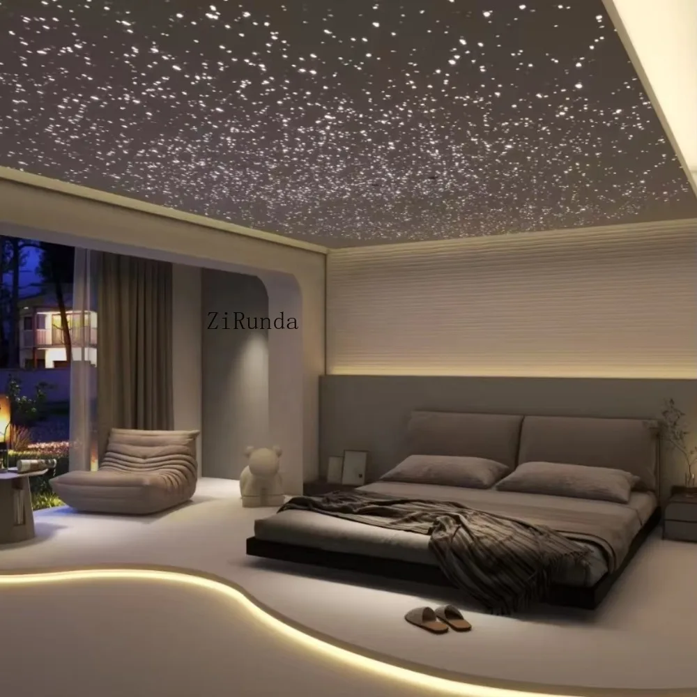 Luz de teto da estrela da fibra ótica do diodo emissor de luz, corpo plástico decorativo da luz do hotel do cinema do quarto