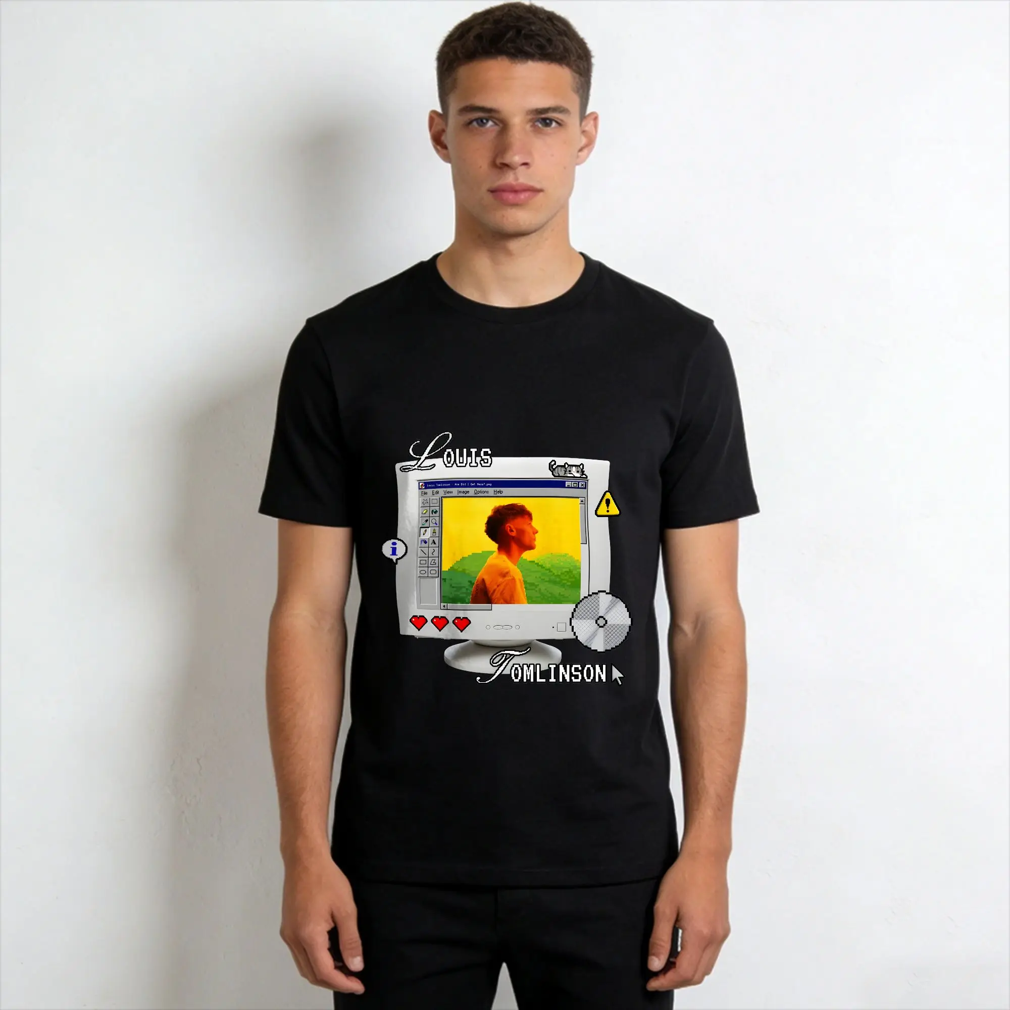 Camiseta Vintage de Louis Tomlinson, Playera Moderna y Genial para Parejas, de Algodón Puro, Tallas Grandes, Manga Corta, Estilo Vintage