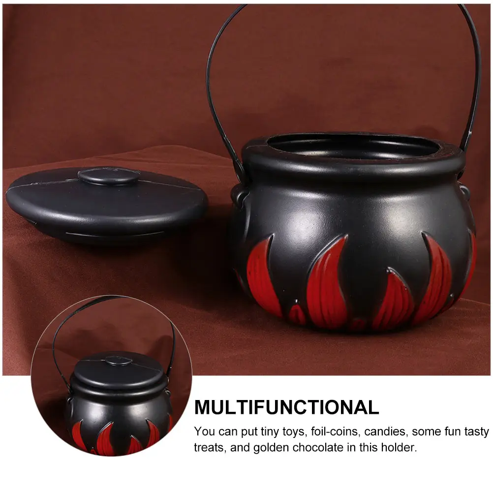 

Halloween Bucket Portable Witch Decor Kids Snack Toy Container Party Supplies Storage Box Halloween Buckets
