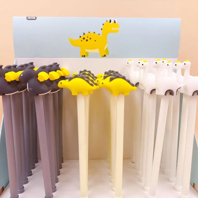 1pcs Cartoon Animal Gel Pen Novelty Kawaii Stationery Cute Dinosaur 0.5mm Refill Black School Writing Office Signing Pen