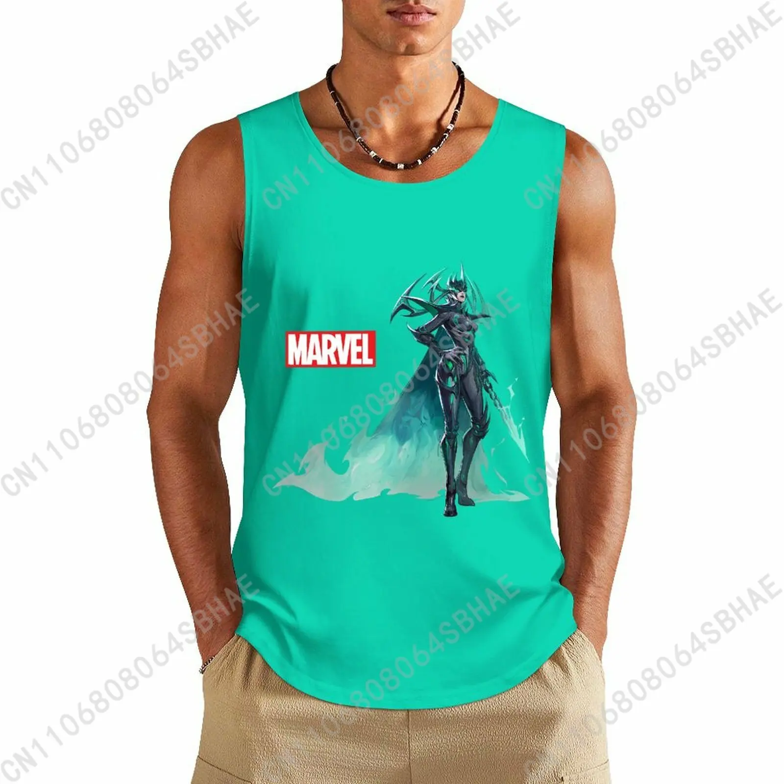 

Marvel Hela Custom Pattern Mens Cotton Tank Top Cotton Sleeveless Shirt Men Undershirt Personalized Gifts Cosplay
