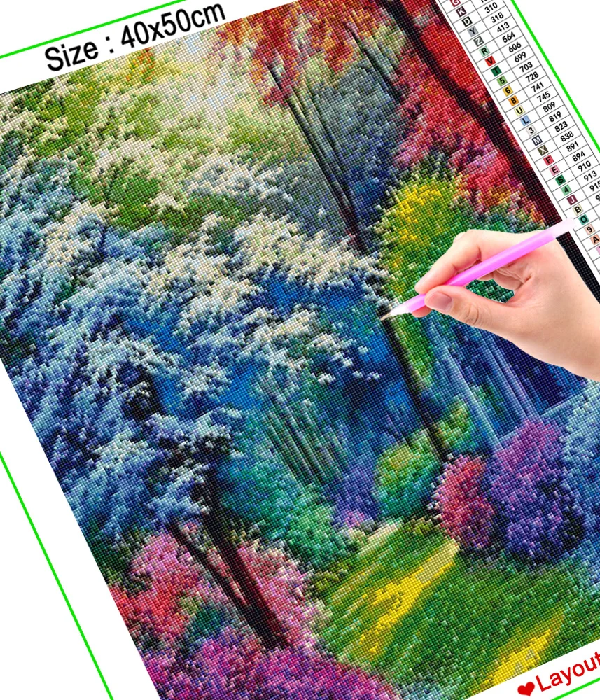 HOMFUN Square Round Drill 5D Diamond Painting Environmental Crafts Full Diamond Embroidery 