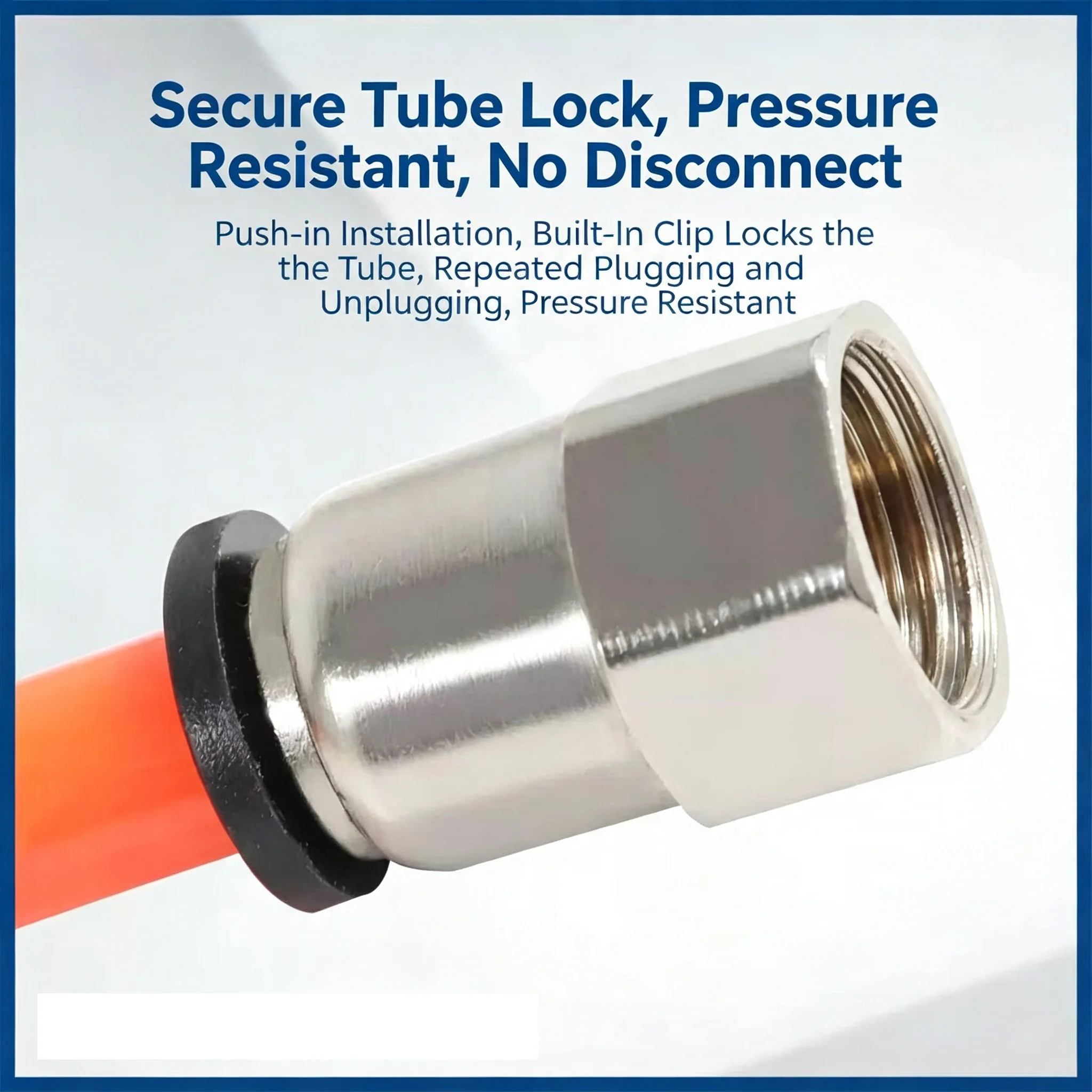 PCF Black Pneumatic Quick Connector M5 BSP Internal Thread Copper PU Tracheal Hose 8/10/12mm - PCF8-02 Various Sizes Available