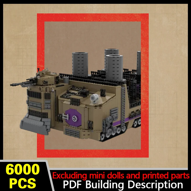 Military Mining Vehicle Model MOC Building Bricks War Equipment Modular Technology Gifts Holiday Assemble Children Toys Suit