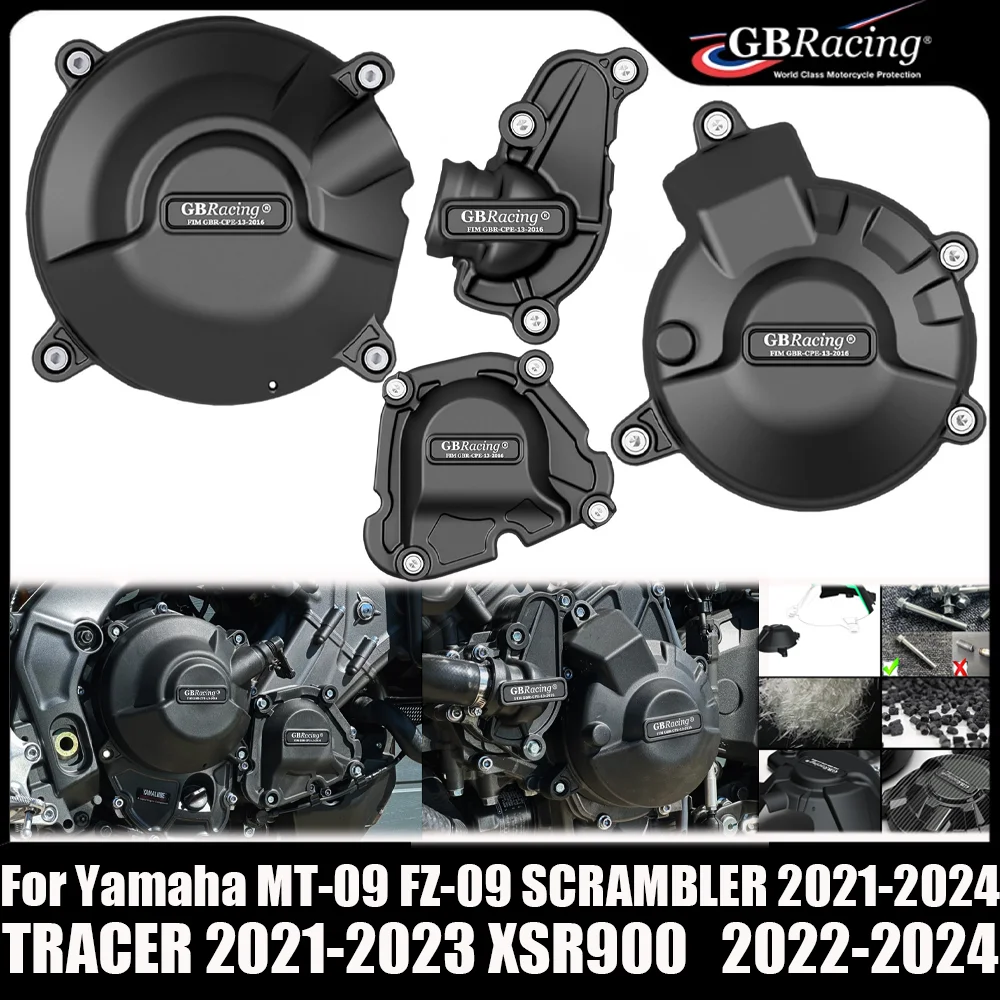 

GBRacing For YAMAHA TRACER 2021-2023 XSR900 2022-2024 MT-09 FZ-09 SCRAMBLER 2021-2024 Motorcycles Engine Protection Cover