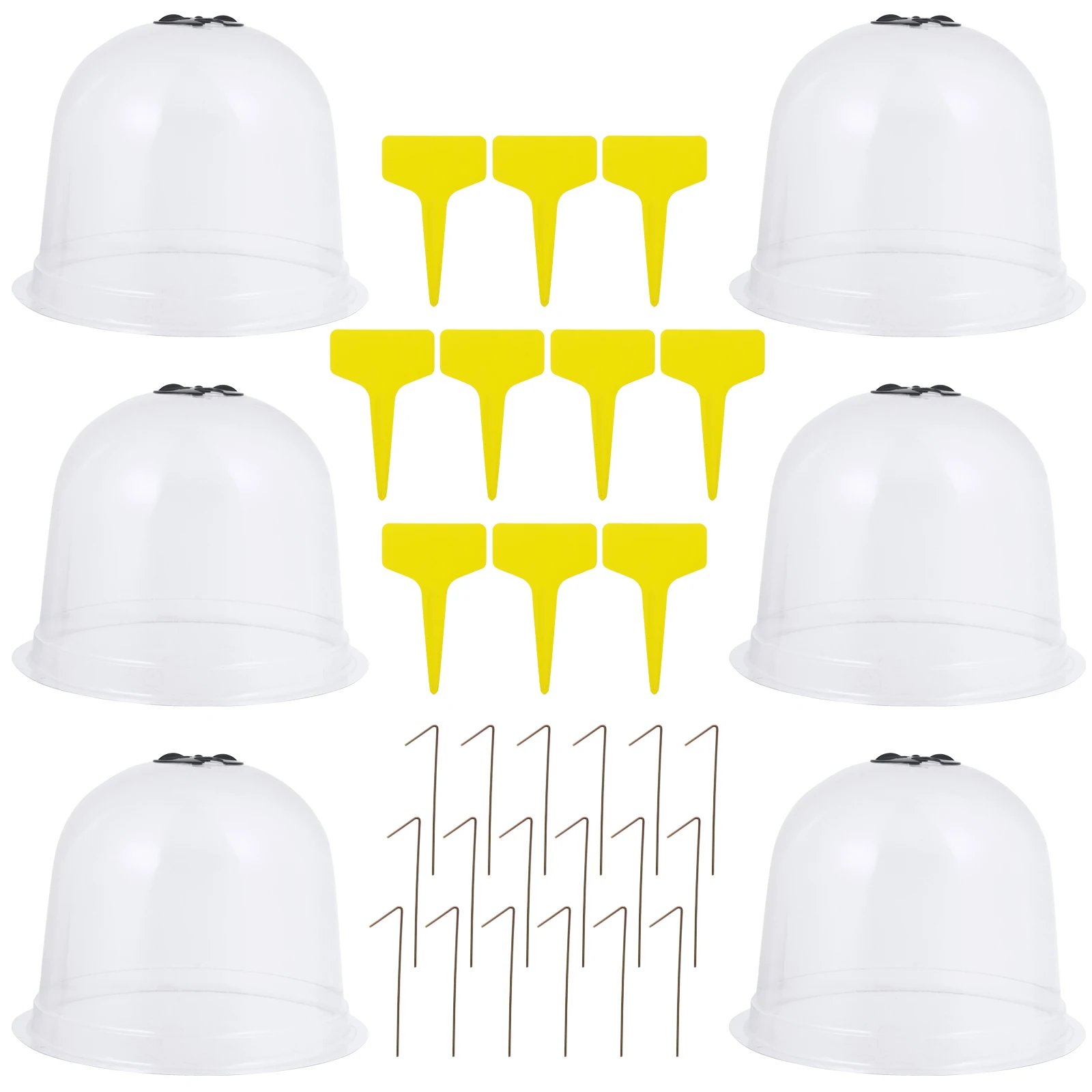 

6 Pcs Seedling Insulation Cover Mini Greenhouse Supplies Plant Protective from Garden Cloche Clear Bell Covers