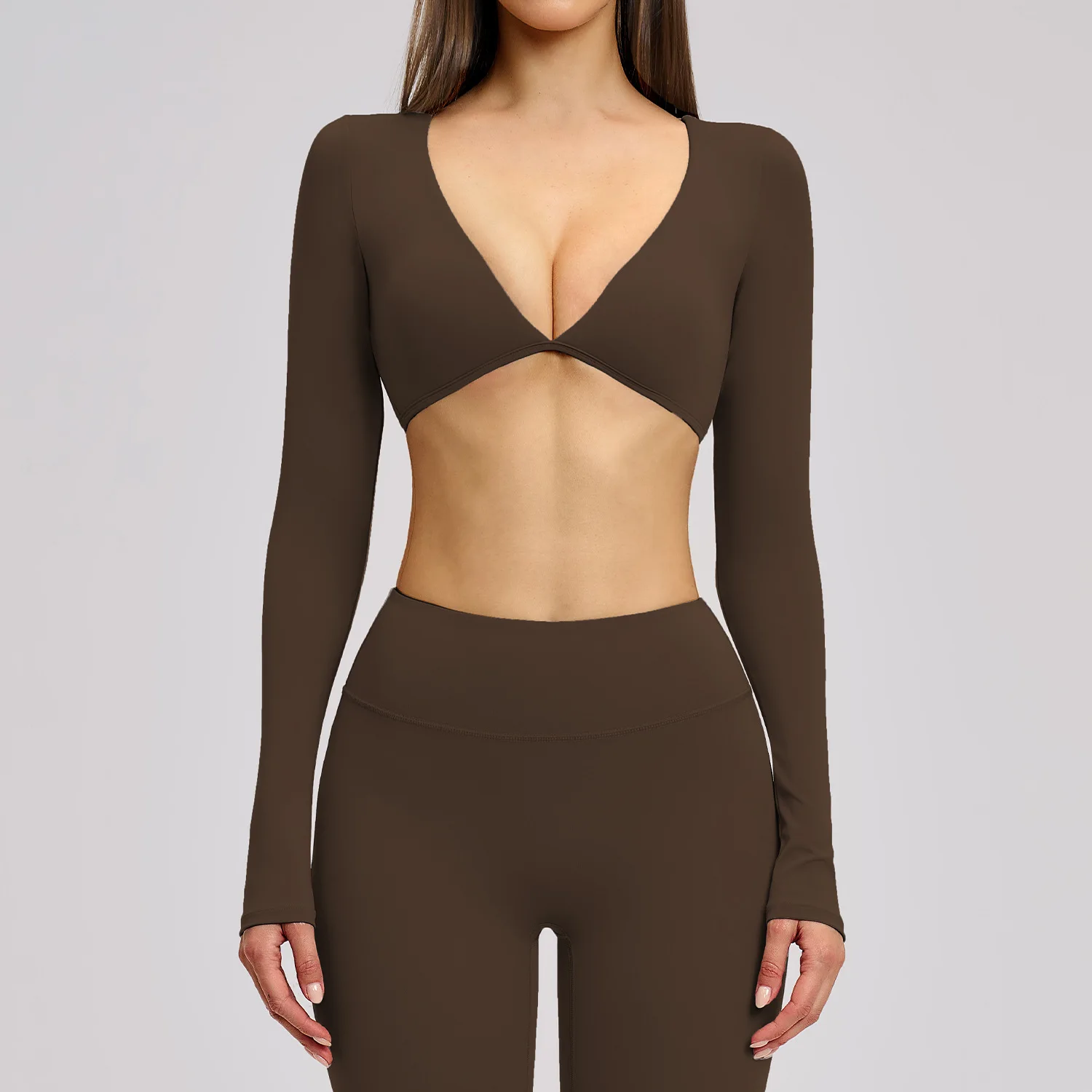 Women Yoga Long Sleeve Crop Top Yoga Clothing Quick Dry Gym Long Sleeved Shirt Women Running Workout Shirt Sportswear Female Top