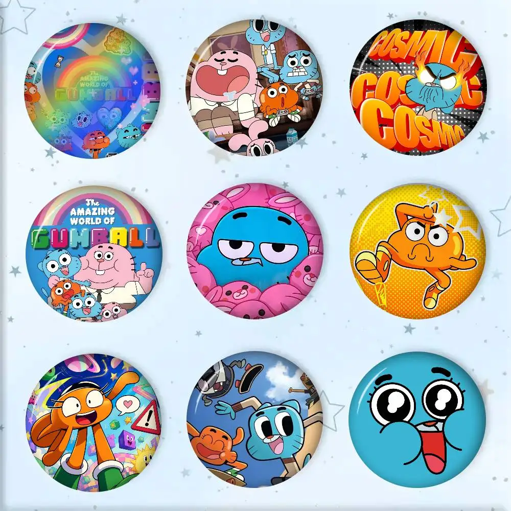 Cartoon Amazing World Gumball  Anime Button Pin Handmade Brooch For Clothes Badge Backpack Decoration Jewelry Accessories