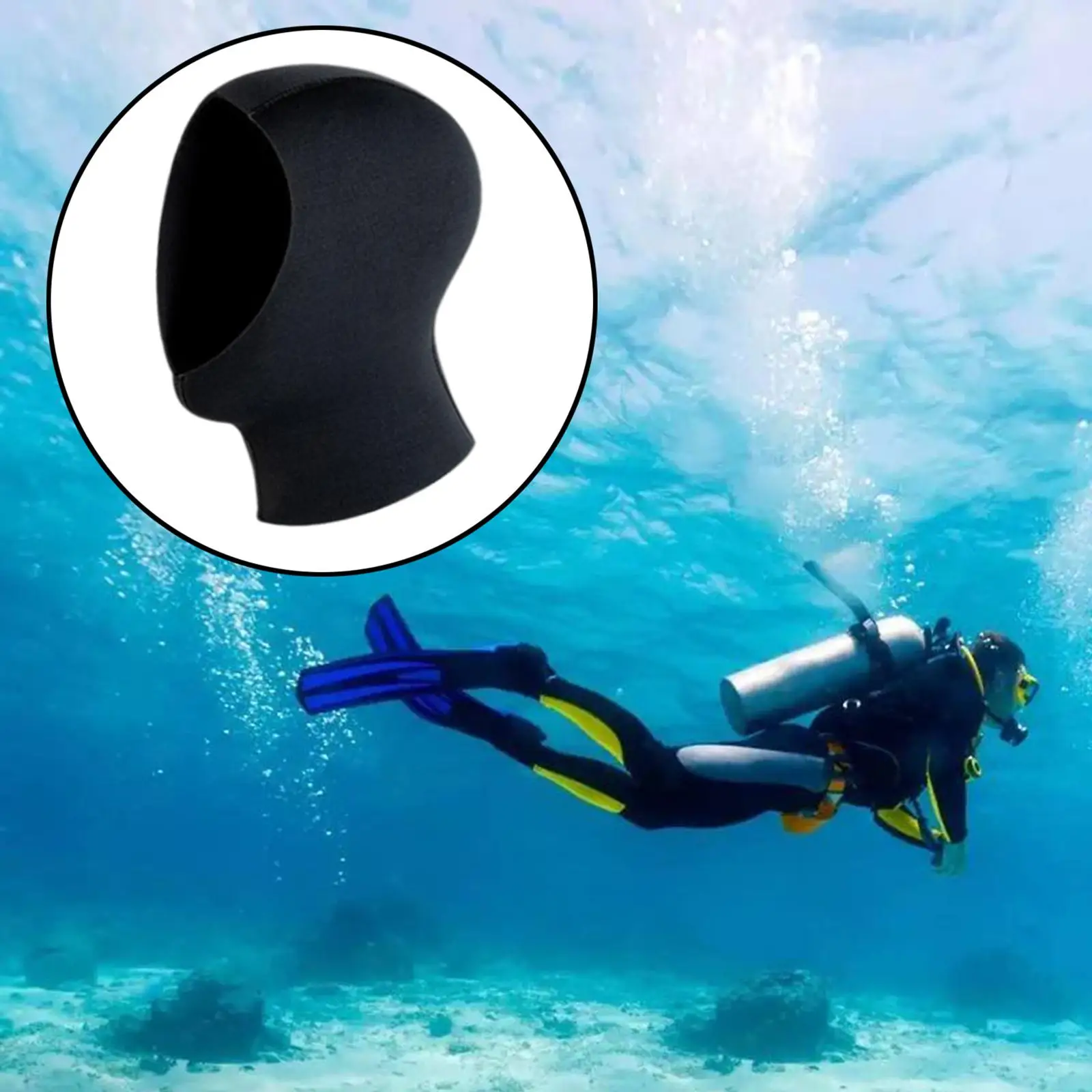 

Dive Wetsuit Hood Snorkeling Hat Head Cover Beanie Underwater Spearfishing