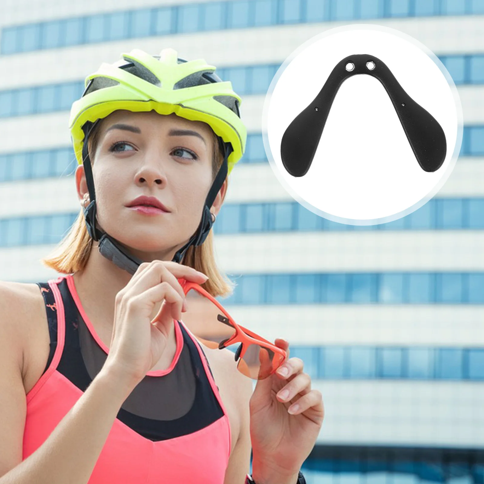 3 قطع من وسادات الأنف القابلة للتعديل لنظارات ركوب الدراجات، نظارات رياضية خارجية، دعم مطاطي غير قابل للانزلاق عالمي #1