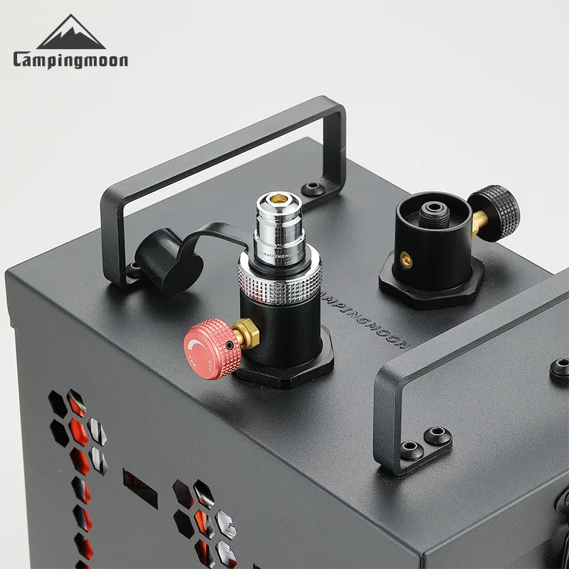 CAMPINGMOON Z-SG Adaptador de gas con punta de bambú para estufa doméstica - Compatible con manguera de caucho japonesa para conexión de gas de montaña