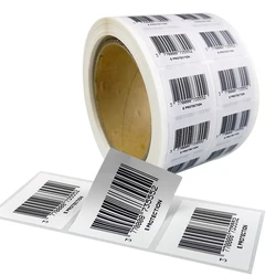 1000pcs/lot Printed Text Number Paper Material Serial Consecutively Numbered Labels Asset Tags Pre-printed Barcode Stickers