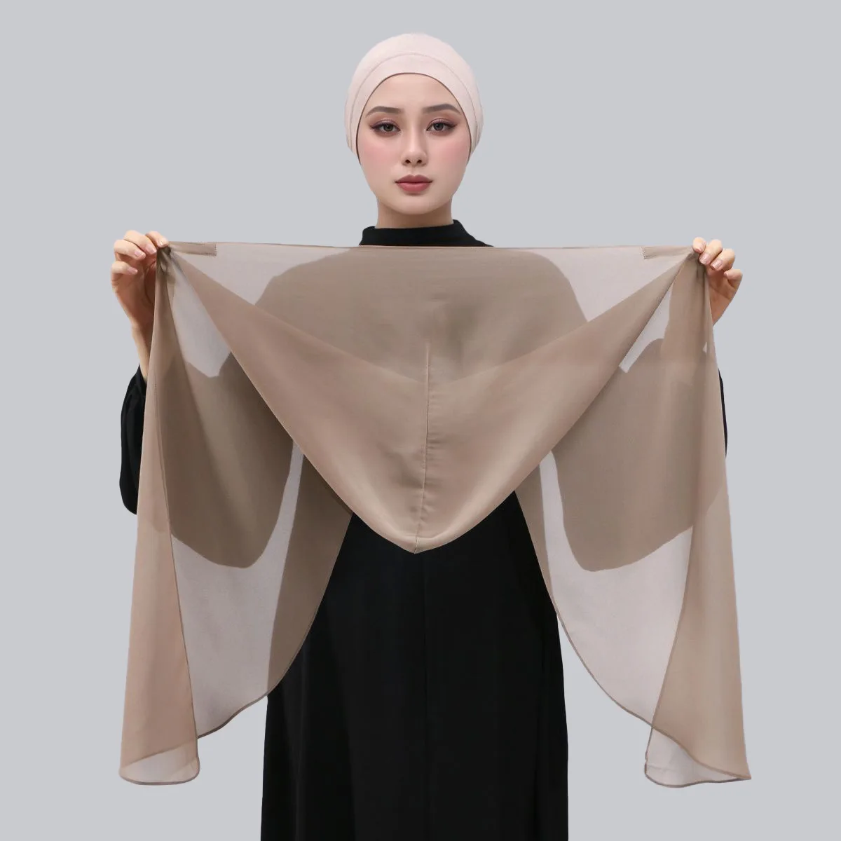

Solid Color Breathable Dubai Middle East Women's Chiffon Scarf Instant Headscarf Muslim Hijab Islam Scarves Shawls Wraps Stoles