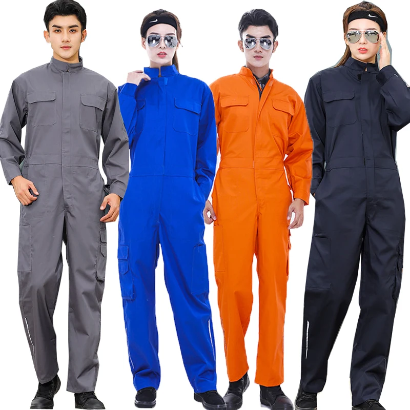 Work Overall Uniform Siamese Men Women Working Coverall Welding Suit Mechanical Repairman Workshop Sailor Jumpsuit Plus Size 4xl