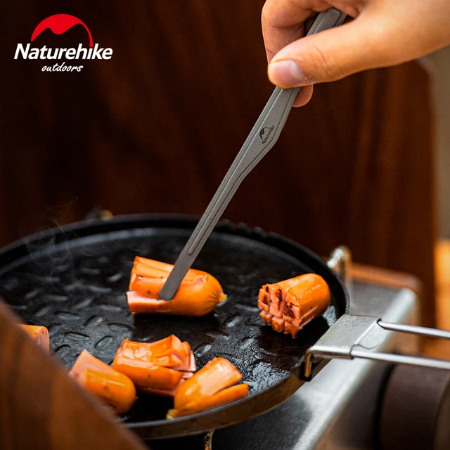 Naturehike tytanowy Grill zastawa stołowa piknik na świeżym powietrzu naczynia do grillowania do pieczenia ultralekkich szczypiec