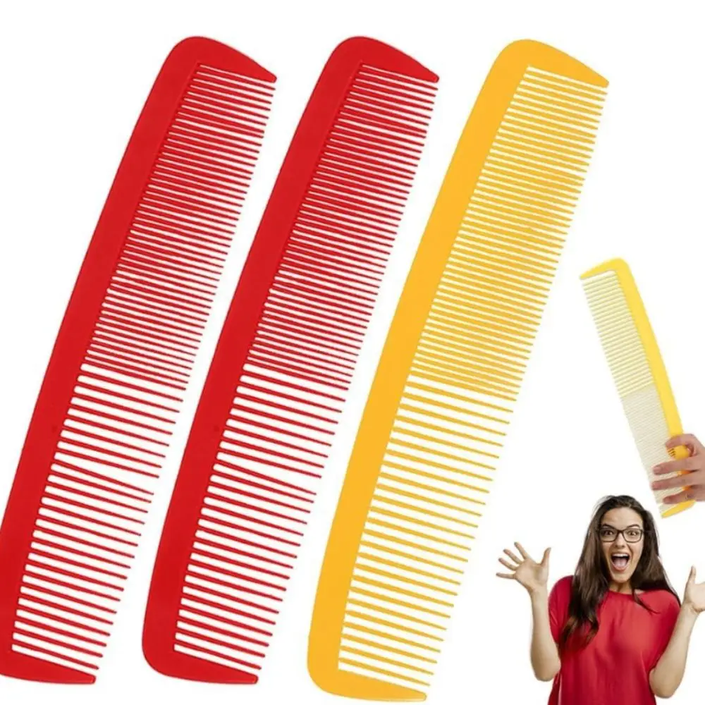 Portable Lightweight Halloween Big Comb Masquerade Decoration Delicate Wide Tooth Comb Compact Plastic Giant Big Comb Carnival
