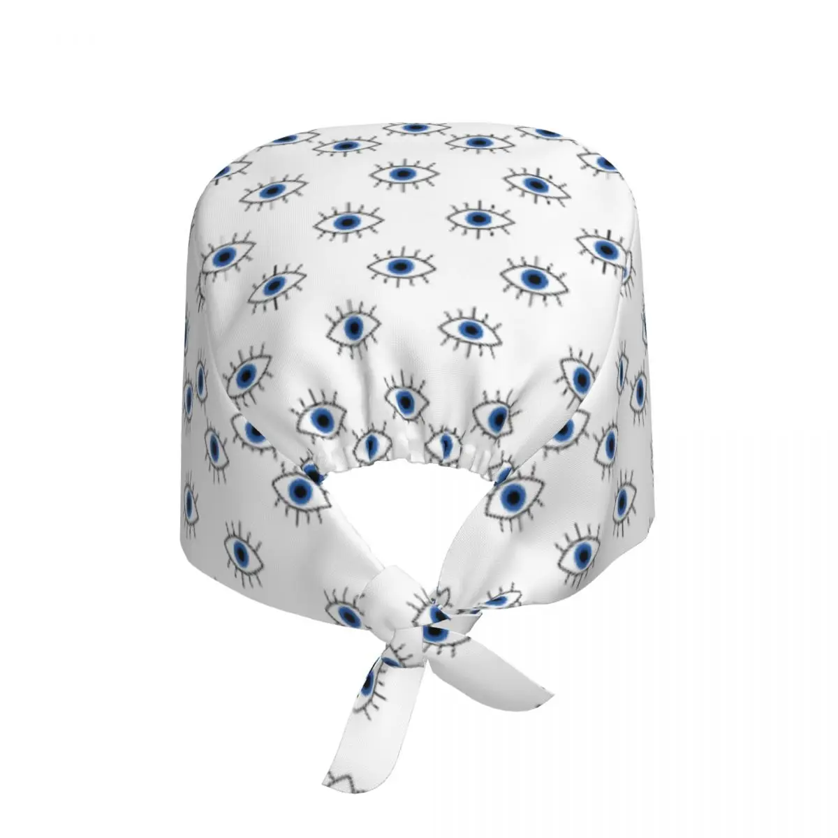 Cute Blue Turkish Evil Eye Working Hat Women Men Nazar Amulet Boho Scrub Caps Scrub Nursing Doctor Surgeon Cap for Dentist