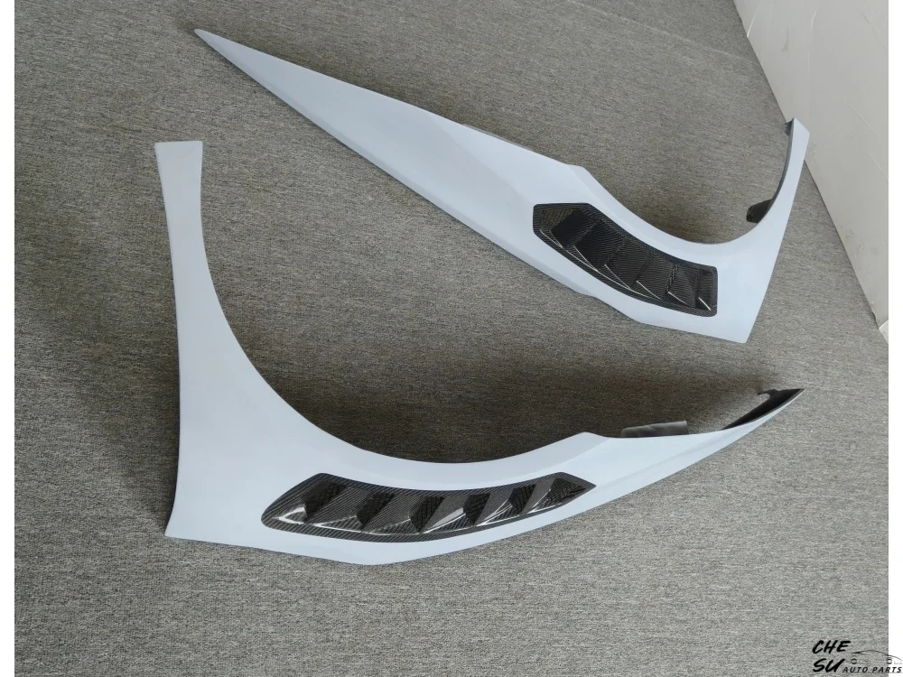 Half Carbon Fiber Kit for Lamborghini Huracan Upgraded V-style Resin Primer+dry Carbon Fiber Front Mudguard Body Kit
