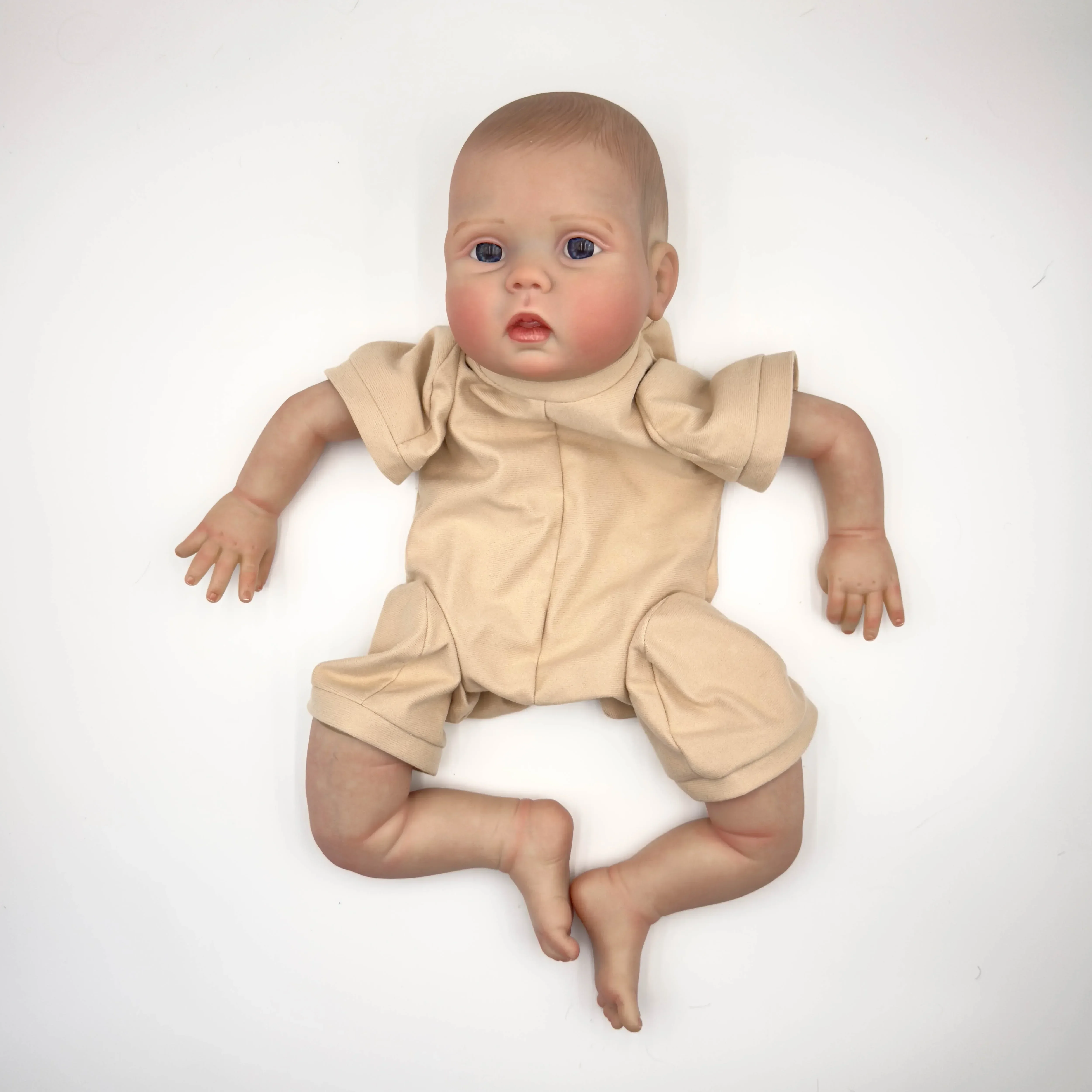 20inch Lucy Lifelike Unfinished Reborn Doll kit painted Doll kit Doll parts with Hand Drawing Hair