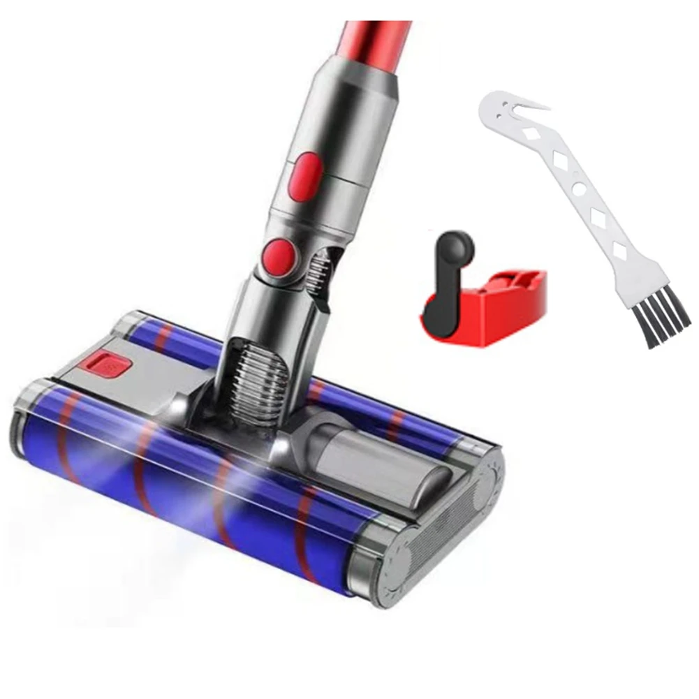 

ГОРЯЧАЯ мягкая напольная головка с двойной роликовой щеткой для Dyson V7 V8 V10 V11 V15, вакуумные детали, электрическая напольная головка со светодиодными фарами