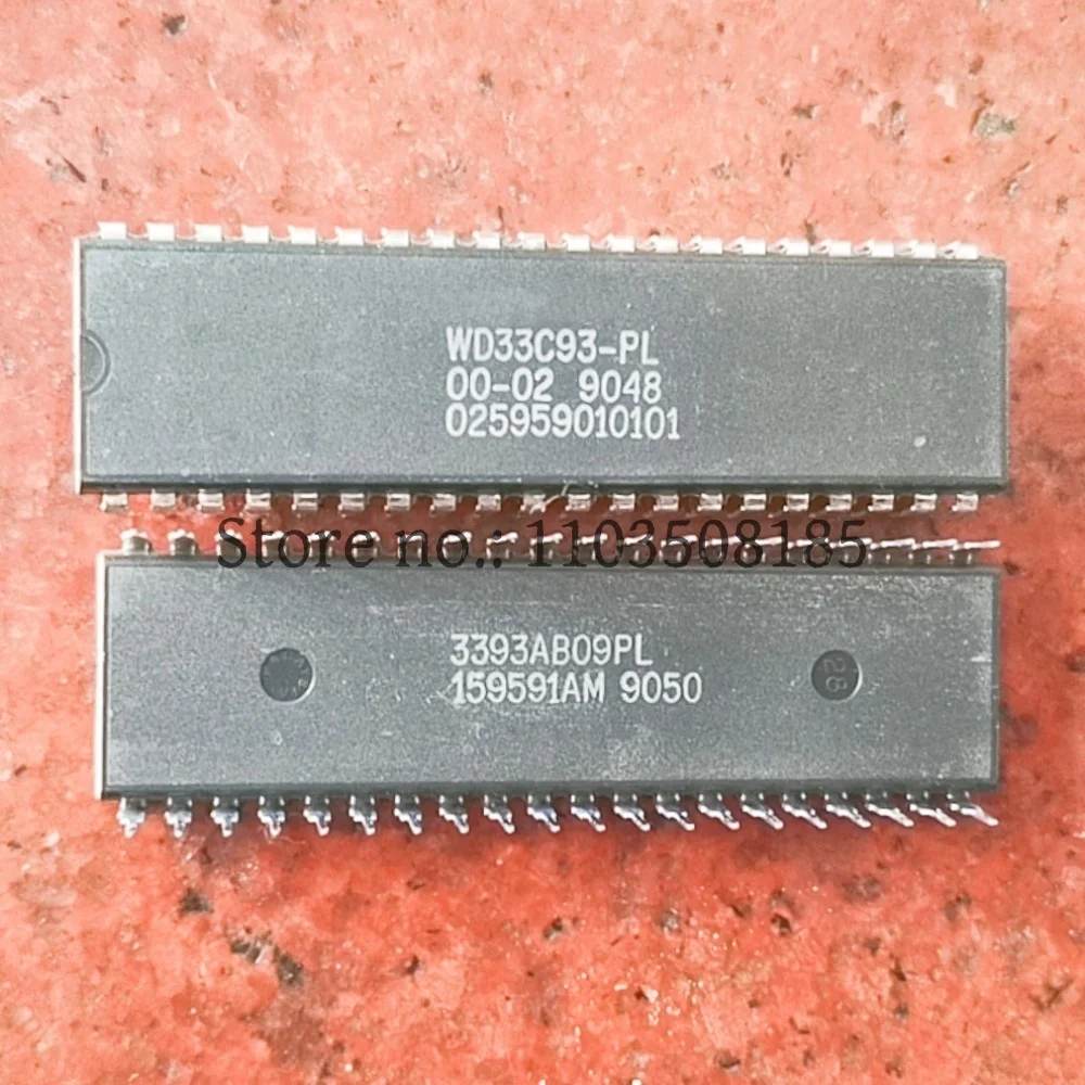 2PCS WD33C93A-PL00-08 WD33C93A-PL00-06 WD33C93-PL00-02 DIP-40 WD33C93BJM PLCC44 WD33C93BJM-00-04 chip IC New 100%