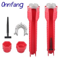 8 In 1 Flume Wrench Anti-slip Kitchen Sink Key Repair Wrench Bathroom Faucet Assembly Plumbing Installation Wrench Set