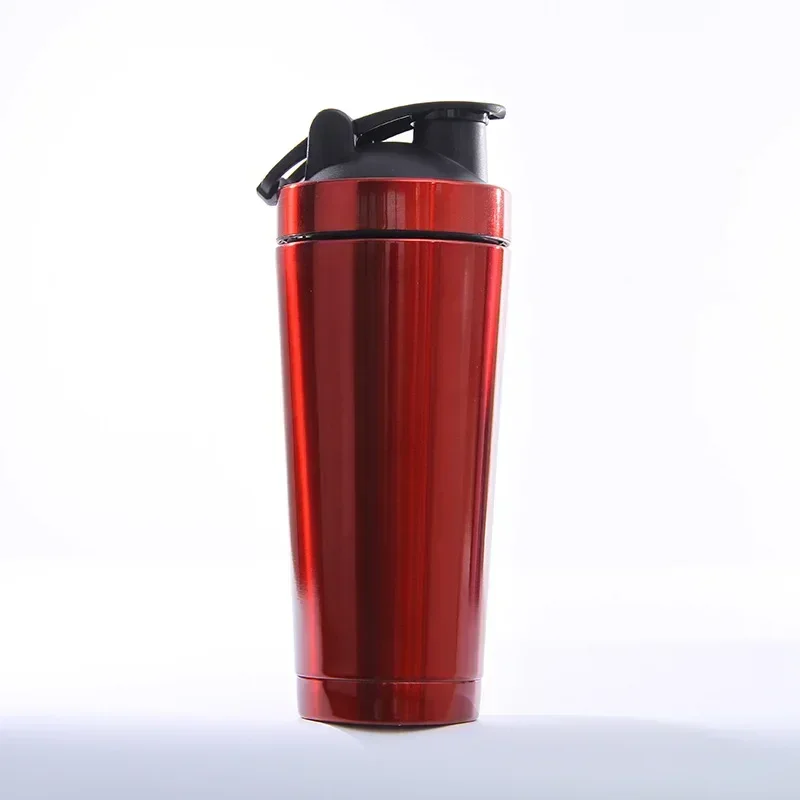 740ml Double Layer Stainless Steel Insulated Fitness Protein Powder Shake Multi-functional Sports Water Cup