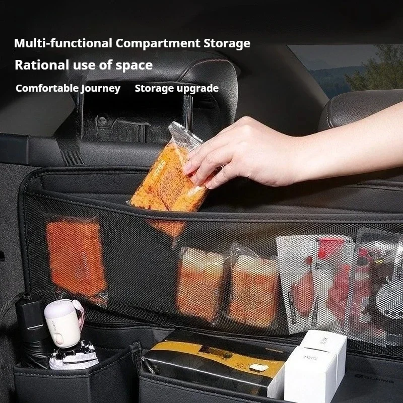 Multi-Compartment Collapsible Trunk Storage Box Rear Cargo Organizer for SUVs And Sedans Easy to Install Vehicle Storage Solutio