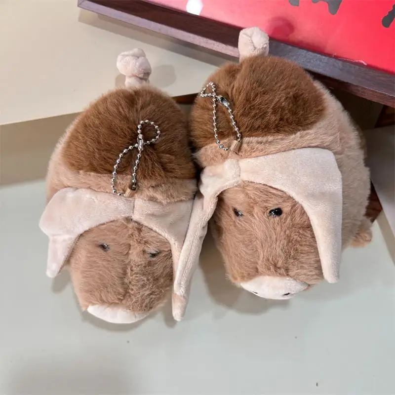 Pendentif et porte-clés pour sac à dos en peluche de cochon tacheté pour fille ; Breloque de sac mignonne 1/2 pièces, jouet en peluche, porte-clés, cadeau Ragdoll