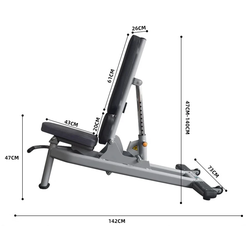 Commercial adjustable dumbbell bench, dumbbell chair, fly press chair, commercial bench press rack for gym