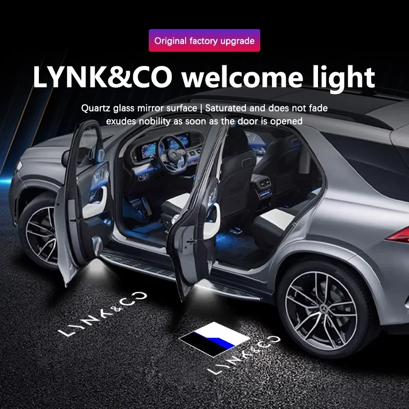 Car HD Projector Lamp LED Auto Door Welcome Light For Lynk&Co 900 01 02 03 05 06 09 Accessories