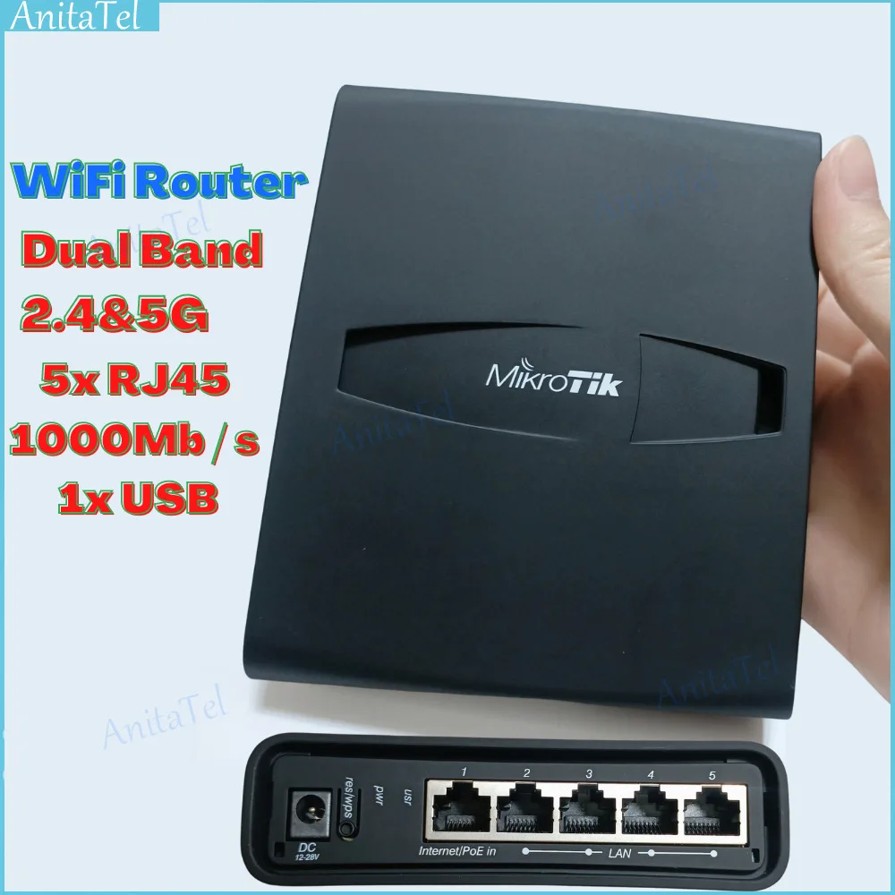 MikroTik Dual-concurrent 2.4/5GHz Access Point MikroTik WiFi AP hAP ac lite TC Home Access Point RB952Ui-5ac2nD-TC Router ROS