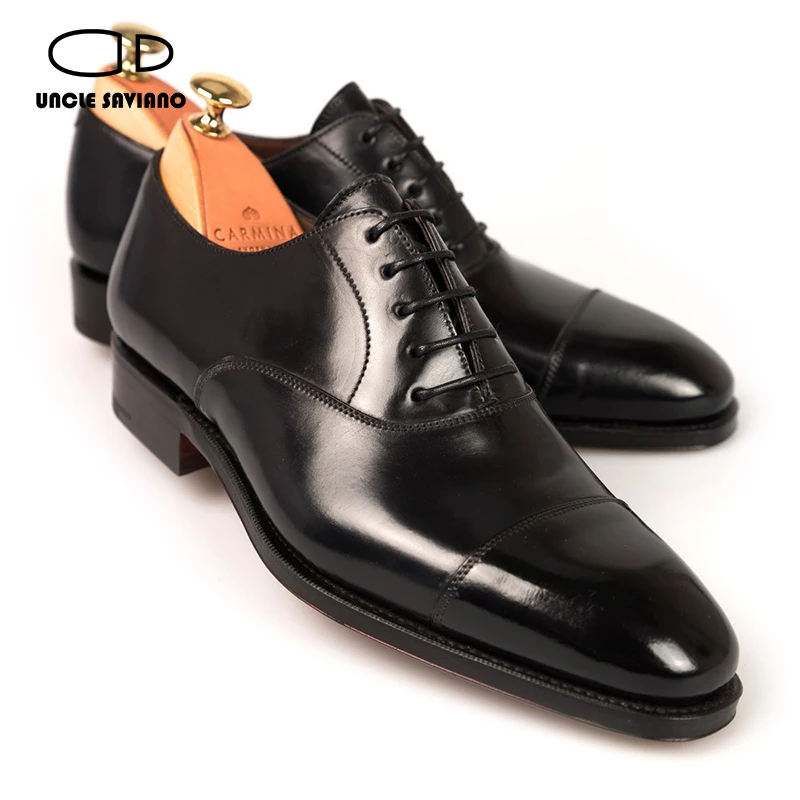 

Uncle Saviano Oxford Wedding Luxury Men Shoes Genuine Leather Handmade Fashion Dress Designer Formal Best Man Shoes Original