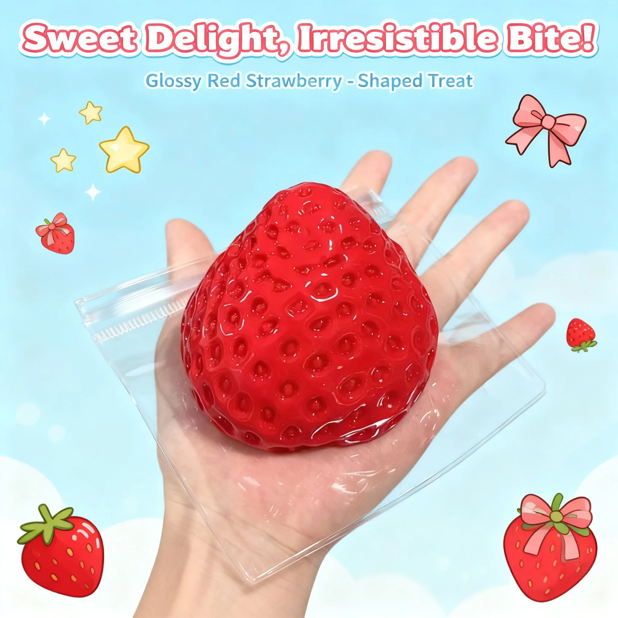 Strawberry Squishy Slow Rebound Taba Fidget Toy Stress Relief Squeeze Gift for Adults Office Party Favors
