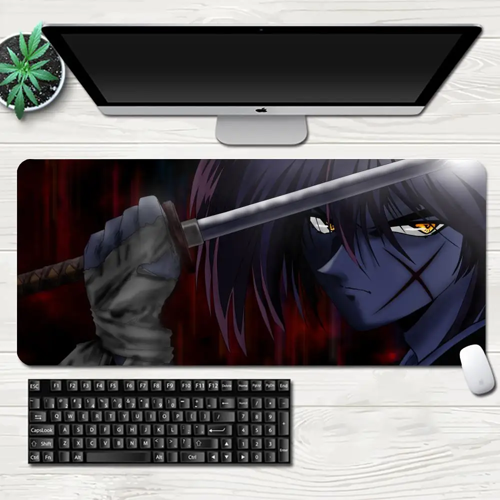 

Mouse Pad Large thickened anime cabinete pc gamer bureau rubber gaming Mat Office Samurai Rurouni Kenshin gadgets mouse pad