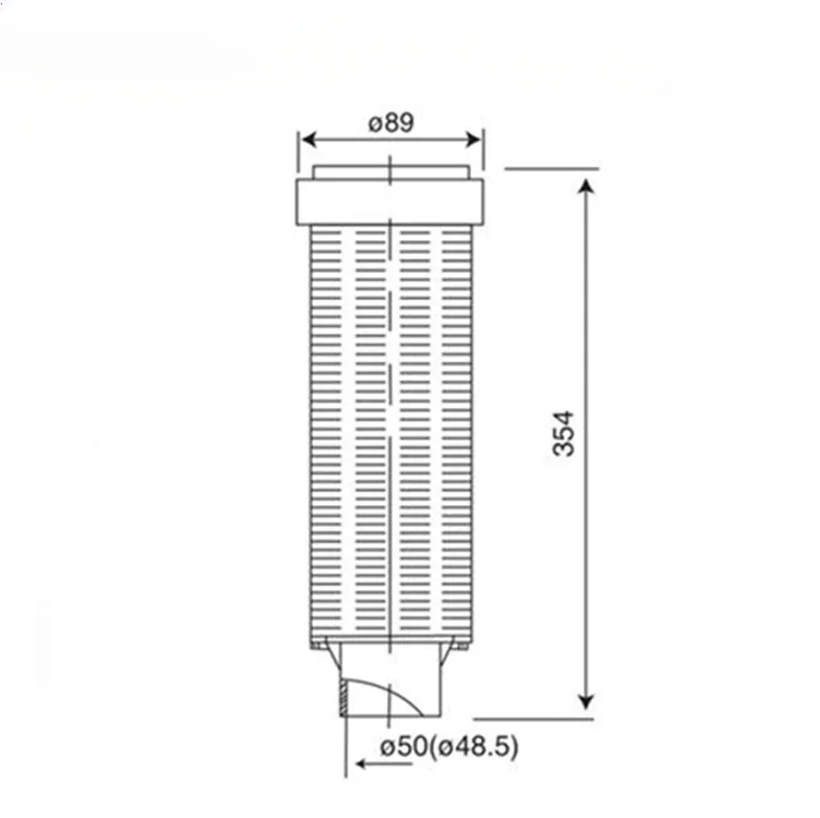 CLACK lengthened water distributor, the gap is 0.25mm, the center tube φ 50 is suitable for φ 750-1500mm