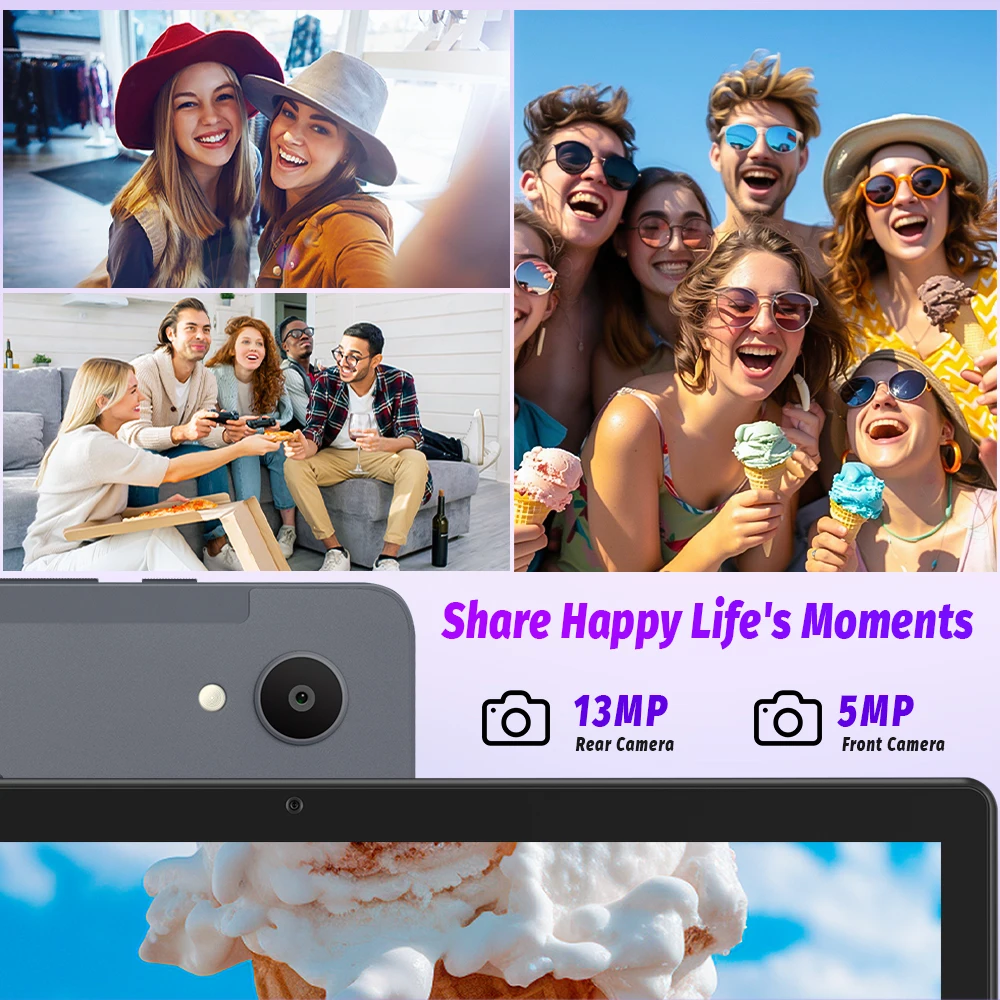 2026 New 11 Inch Android 15 Tablet PC, Unisoc T606 Octa‑Core,12GB(6+6 Virtual RAM)+128GB ROM (1TB Expandable),8000mAh Battery,2MP Front+13MP Rear Camera,Dual WiFi,Bluetooth 5.0,Dual‑Speaker Tablet for Gaming Reading,Support Fast Charging