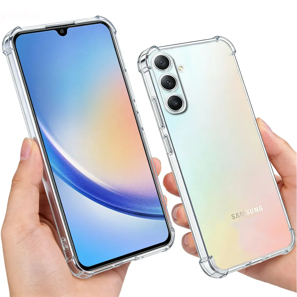 Transparent Slim Soft Case For Samsung Galaxy A34 5G, Crystal Clear, Corner Protection, Precise Cutouts