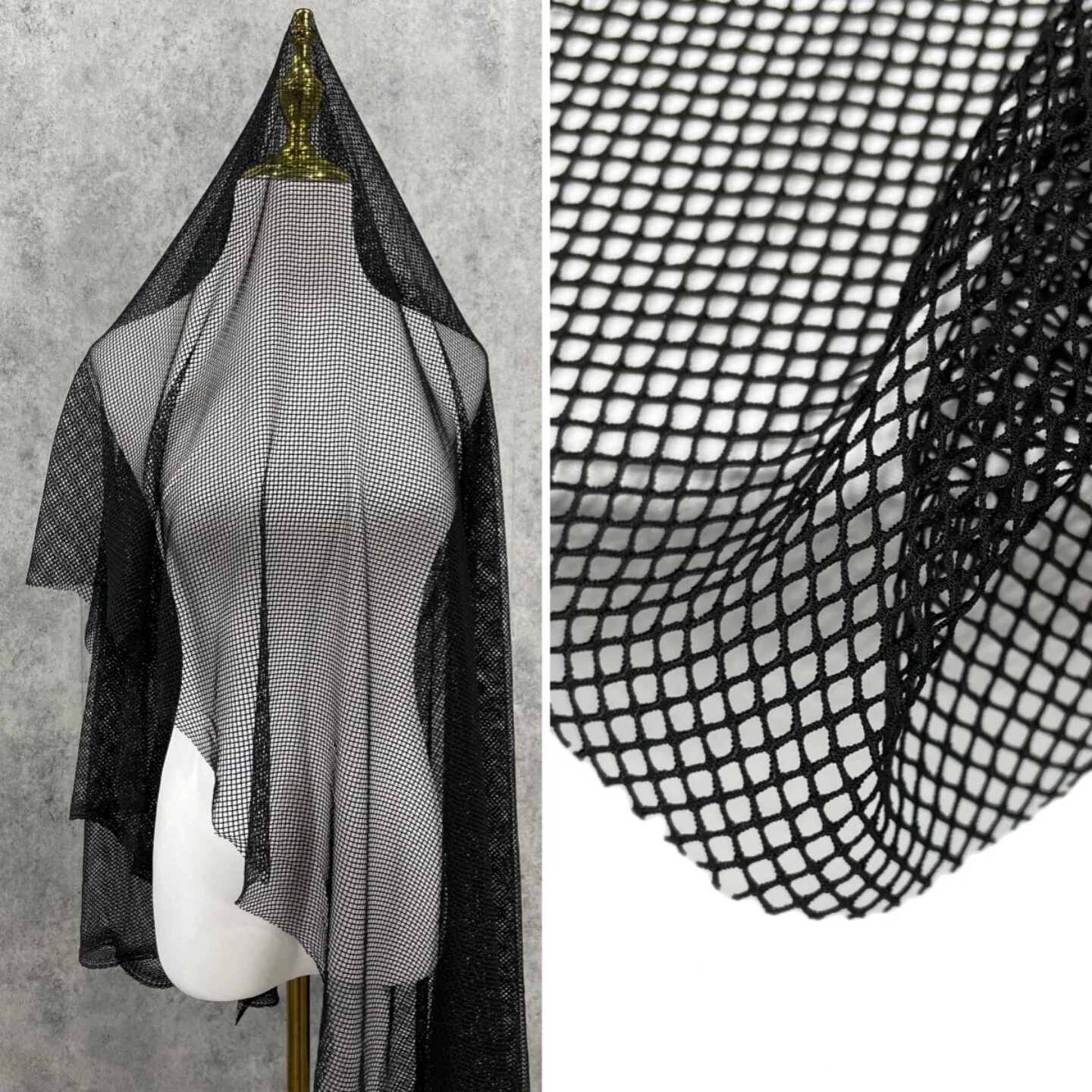 3mm Hole Solid High Stretch Diamond Fishnet Fabric Super Drapey For Fashion Designer Dressmaking Diy Craft Sewing Material