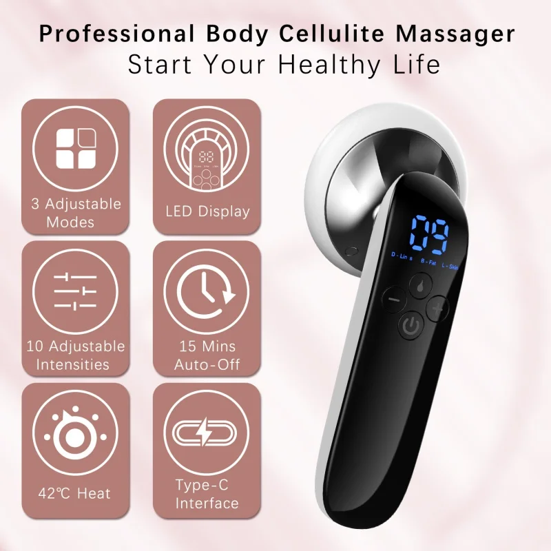 Drahtlose tragbare Handheld Fett Cellulite Entfernung Massage gerät Körperform ung Home Use Beauty Instrument