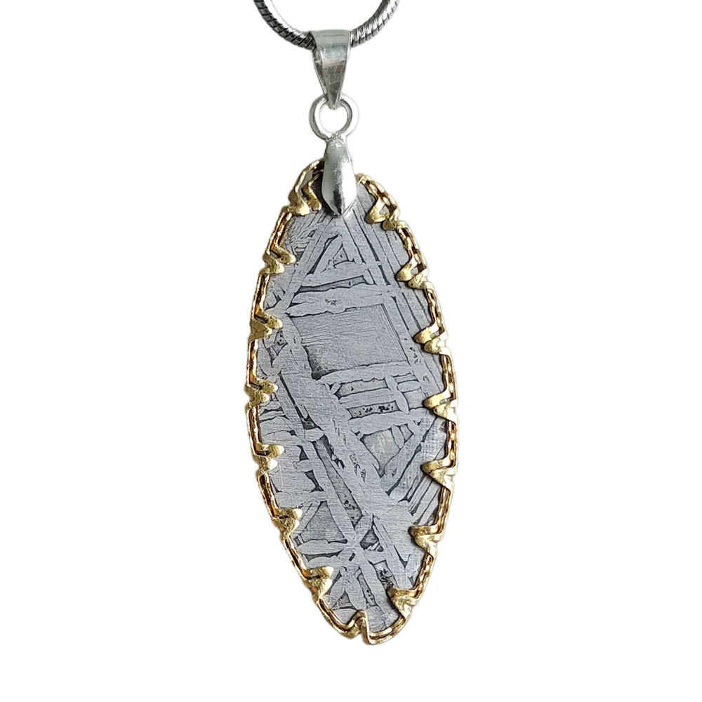 

Muonionalusta Iron Meteorite Pendant Meteorite Specimen Natural Iron Meteorite Material Pendant Collection - TD157