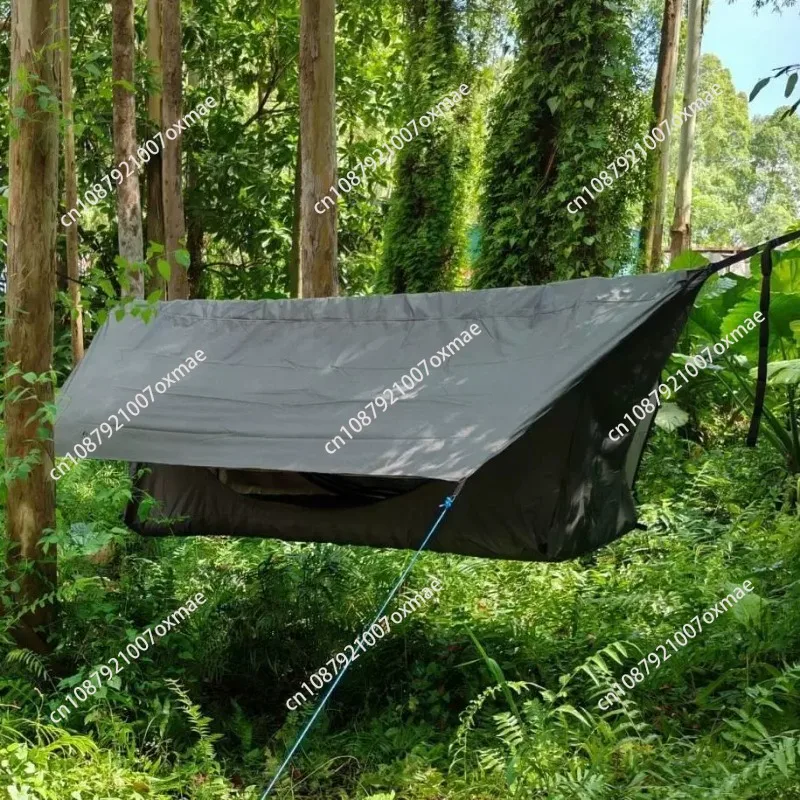 New Design Waterproof Garden Swing Hammock with Air Mattress, Mosquito Net & Awning, Indoor Outdoor Fitness Swing for Camping